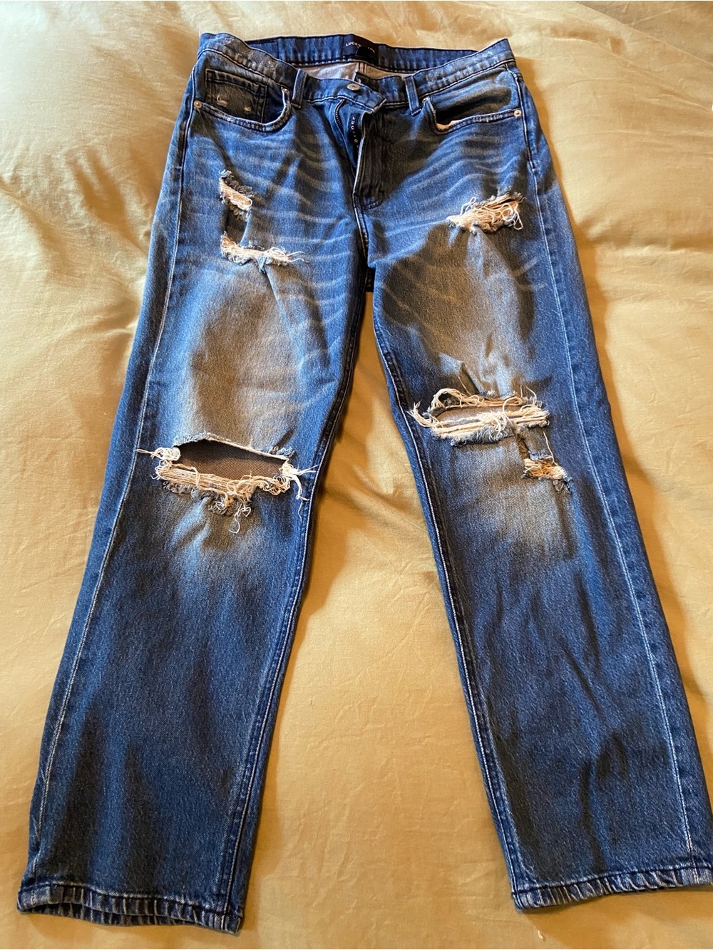 Lucky Brand 12/31 “boy” fit Mid Rise Relaxed Straight